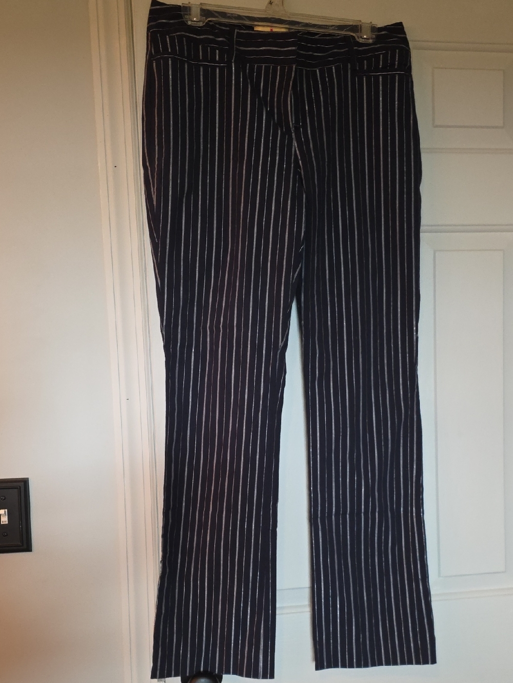 Sport Haley Navy Pinstripe Women's Dress Pants